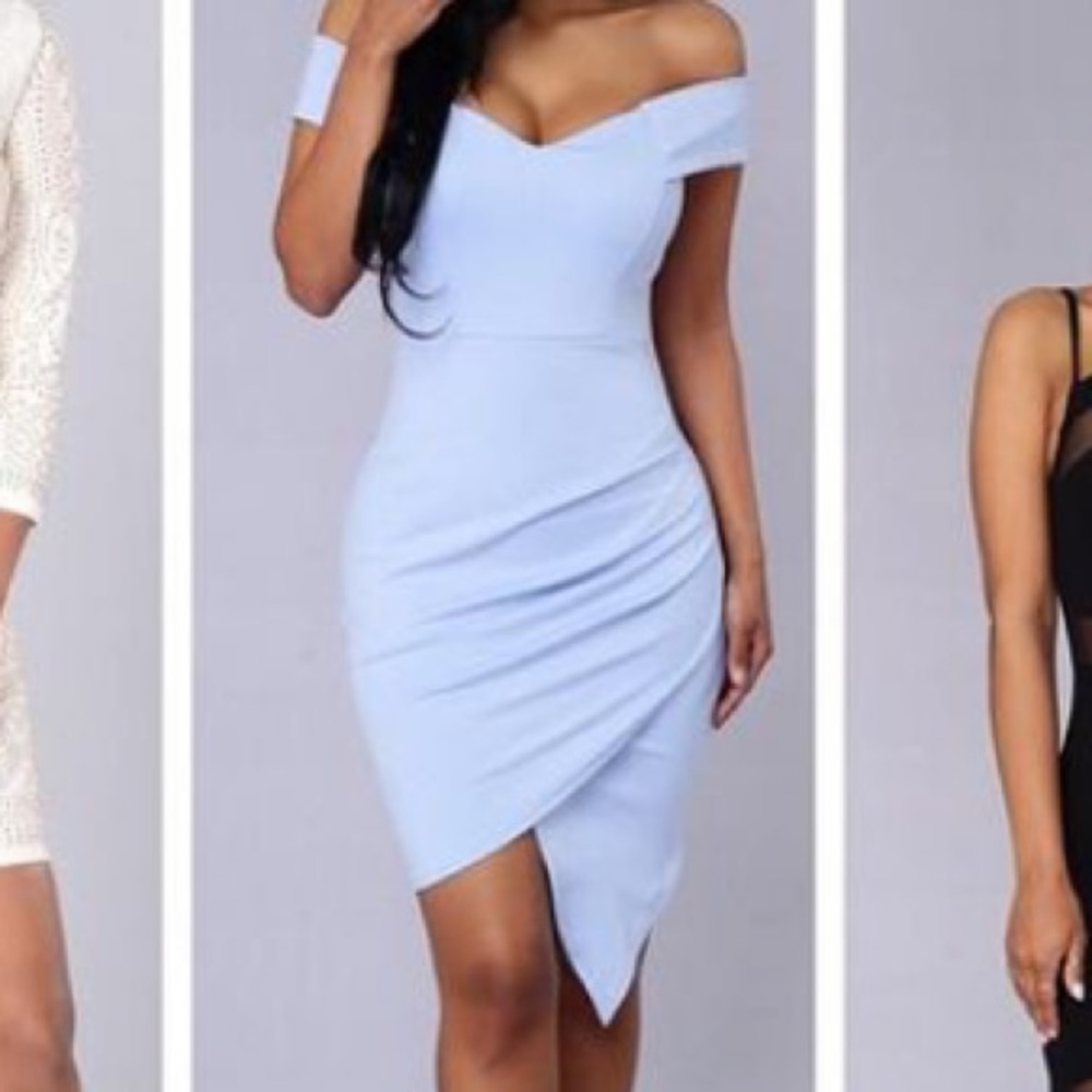 Blue Asymmetrical Dress